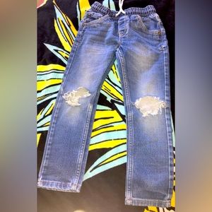 Cat And Jack Girls Size 4T Stretch Distressed Jeans Light Blue